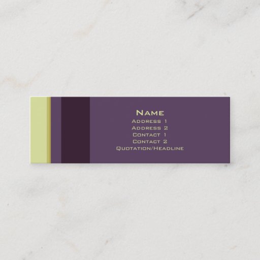Customizable Stripes No. 0106 Business Card Template