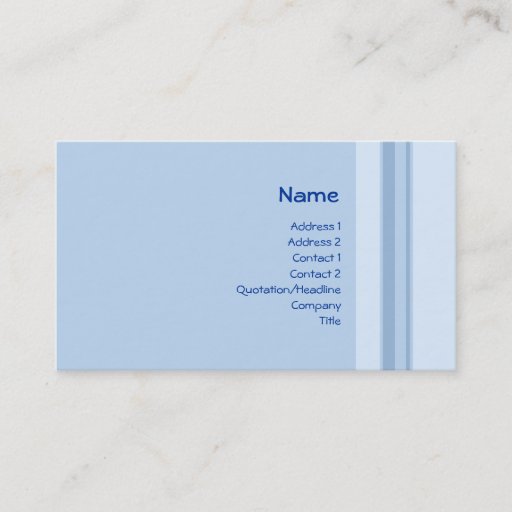 Customizable Stripes No. 0117 Business Cards