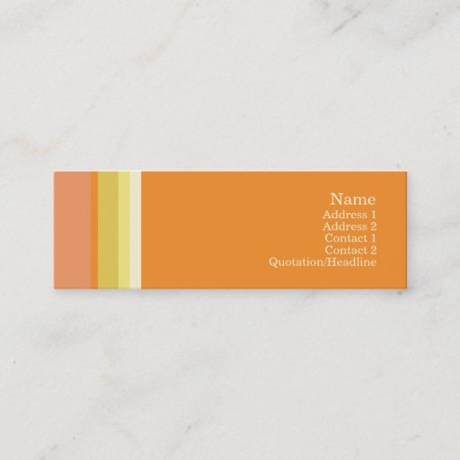 Customizable Stripes No. 0142 Business Card Template