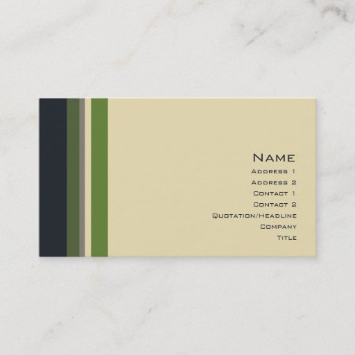 Customizable Stripes No. 0164 Business Card Template