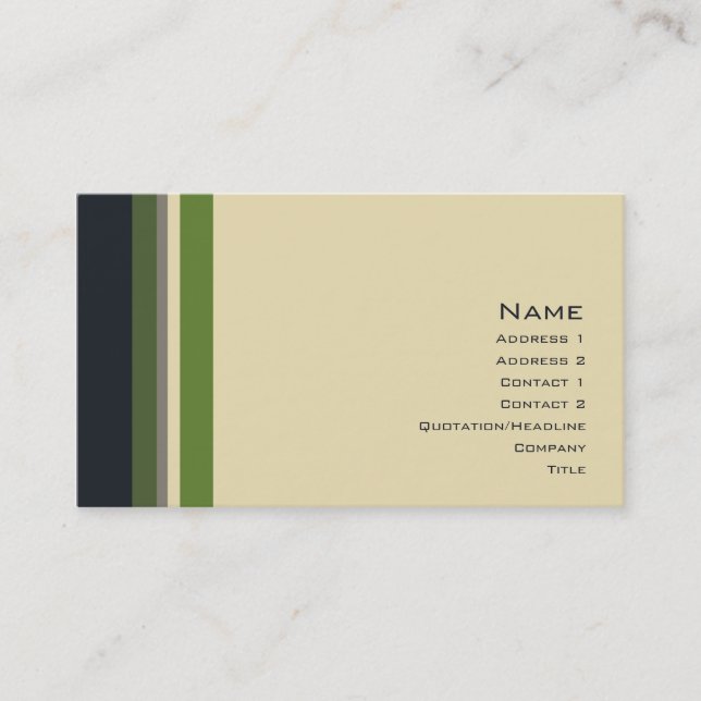 Stripes No. 0164 Business Card (Front)