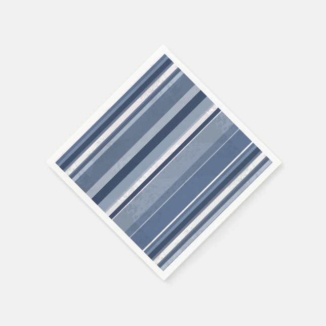Stripes of Blue Paper Napkins (Corner)