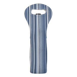 Stripes of Blue Wine Bag