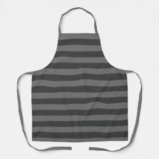 Stripes of Gray All-Over Print Apron