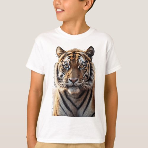 Stripes of Majesty A Tiger Logo T_Shirt