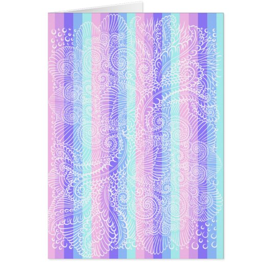Stripes of pastel harmony cards (Front)