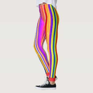 Stripes of Rainbow Colors Leggings