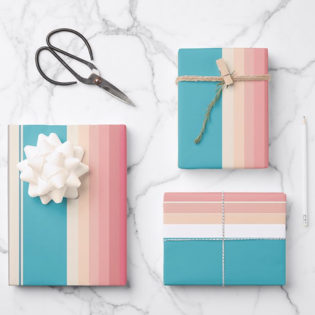 Stripes of the Horizon   Wrapping Paper Sheets (Front)