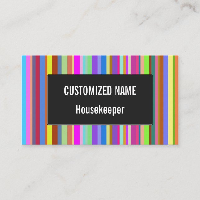 Stripes of Various Colors Business Card (Front)
