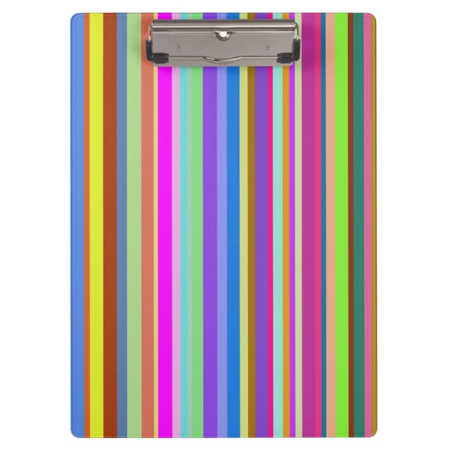 Stripes of Various Colors Clipboard (Front)