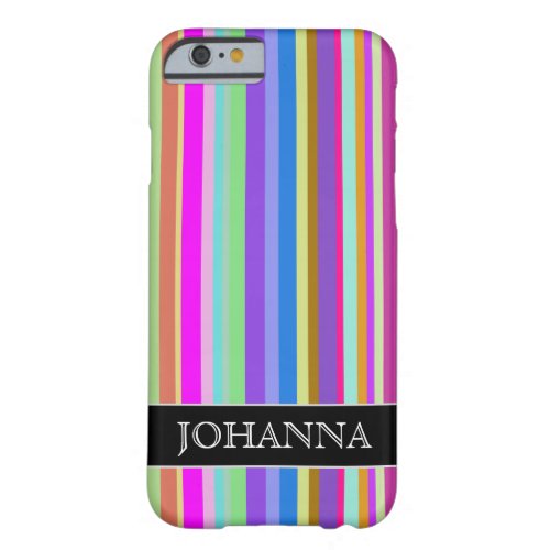 Stripes of Various Colors  Custom Name Phone Case