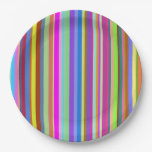 [ Thumbnail: Stripes of Various Colors Paper Plates ]