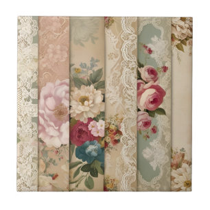 Stripes of Vintage Ceramic Tile