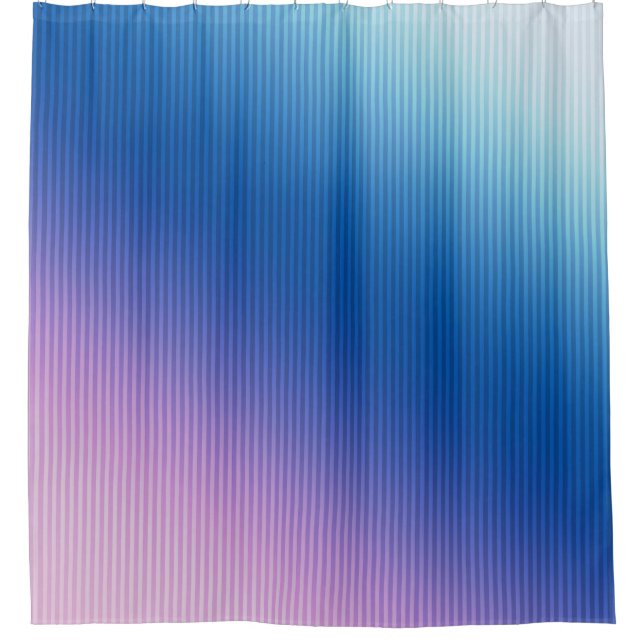 stripes , ombre , pink gradient shower curtain (Front)