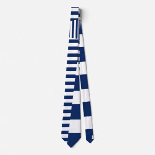 Stripes on Stripes in Blue and White Neck Tie