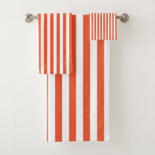 Stripes - Orange&White - Towel Set