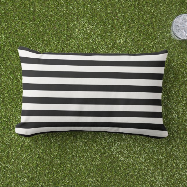 Stripes Outdoor Throw Pillow (Grass)