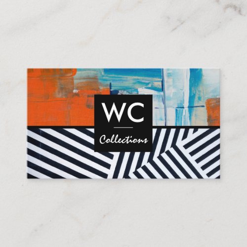 Stripes  Paint Strokes  Artist Business Card