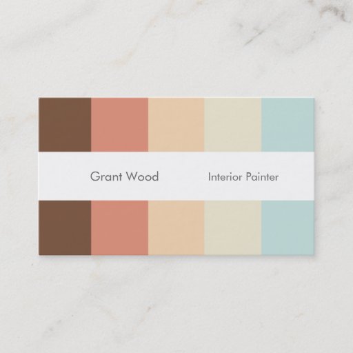 Customizable Stripes Palette Business Card