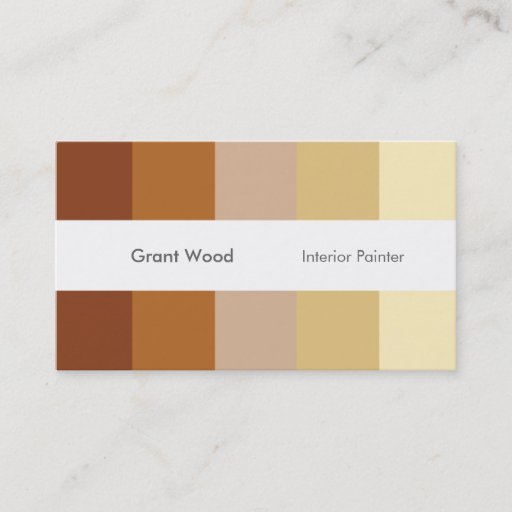 Customizable Stripes Palette Business Card (warm)