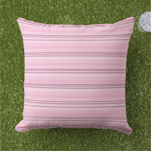 Stripes Pastel pink Peach modern geometrical Outdoor Pillow