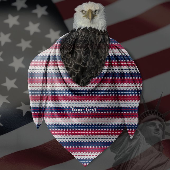 Stripes - Patriotic - Red Blue White Stars Bandana (Creator Uploaded)