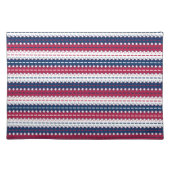 Stripes - Patriotic - Red Blue White Stars Cloth Placemat (Front)