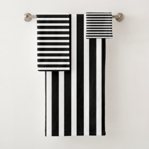 Black and White Striped Hand & Bath Towels – Peppery Home