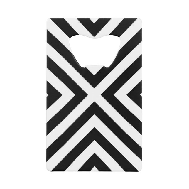 Stripes Pattern Credit Card Bottle Opener (Front)