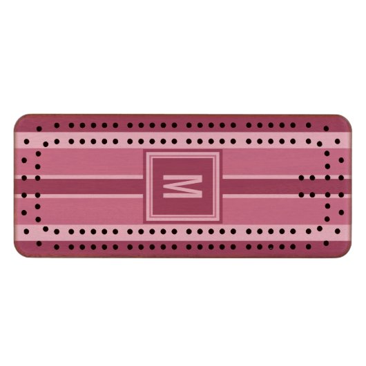 Stripes Pattern custom Cribbage board (Front (Horizontal))