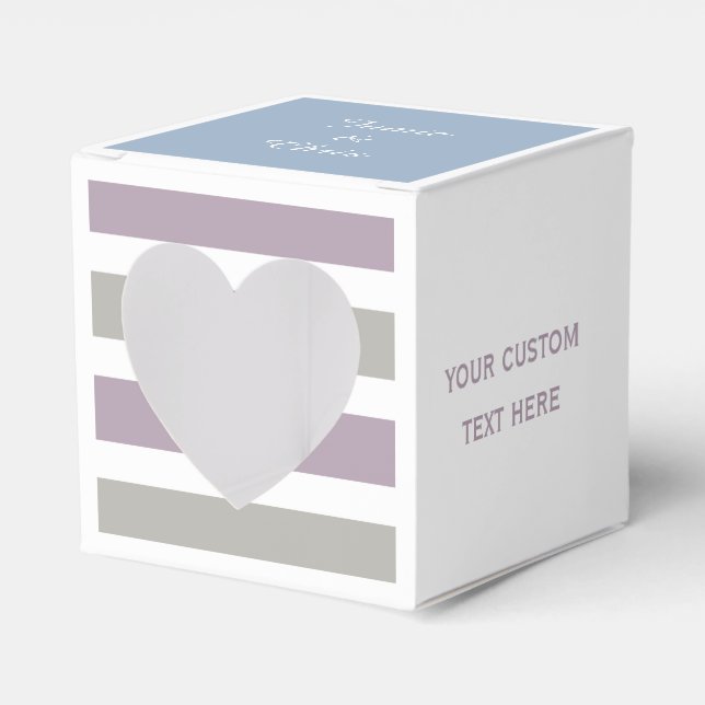 Stripes Pattern custom favor boxes (Front Side)