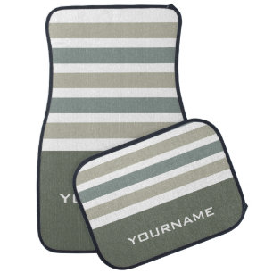Stripes Pattern custom monogram car floor mats