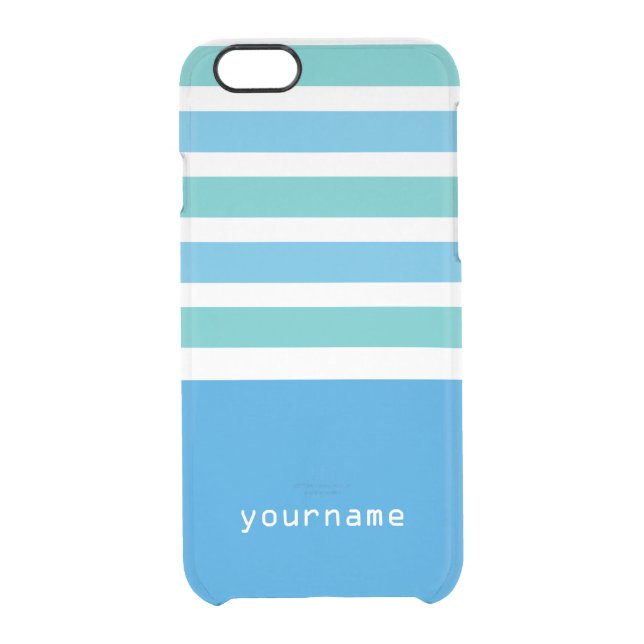 Stripes Pattern custom monogram cases (Back)