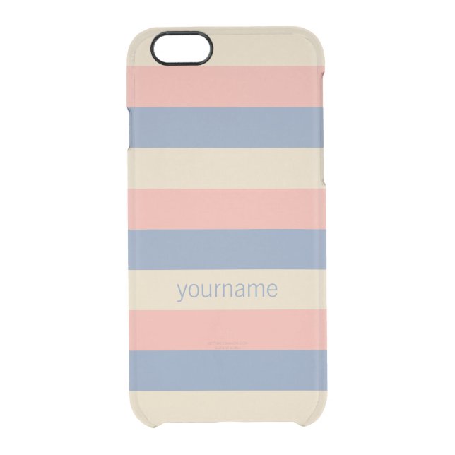 Stripes Pattern custom monogram cases (Back)