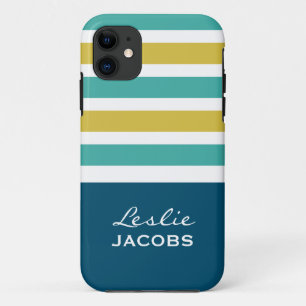 Stripes Pattern custom monogram cases