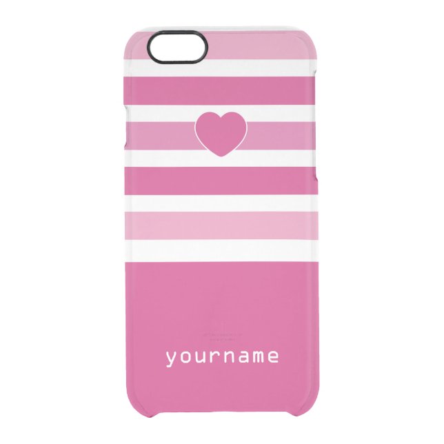Stripes Pattern custom monogram cases (Back)