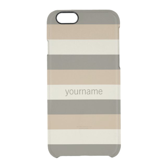 Stripes Pattern custom monogram cases (Back)