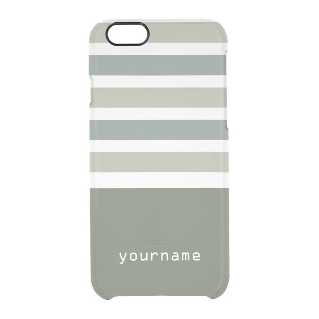 Stripes Pattern custom monogram cases (Back)