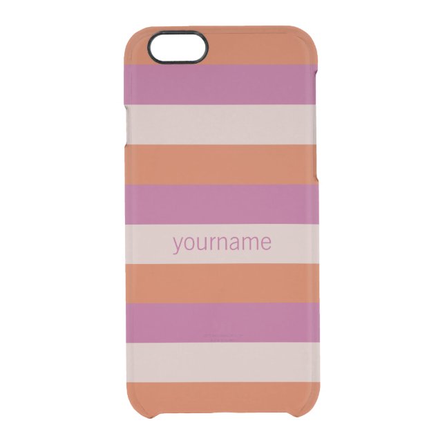 Stripes Pattern custom monogram cases (Back)