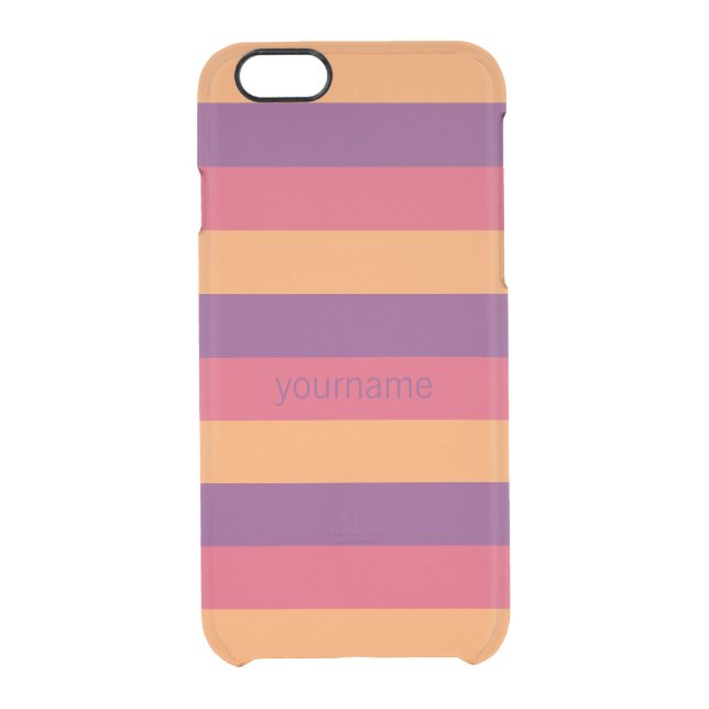 Stripes Pattern custom monogram cases (Back)