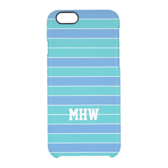 Stripes Pattern custom monogram cases (Back)