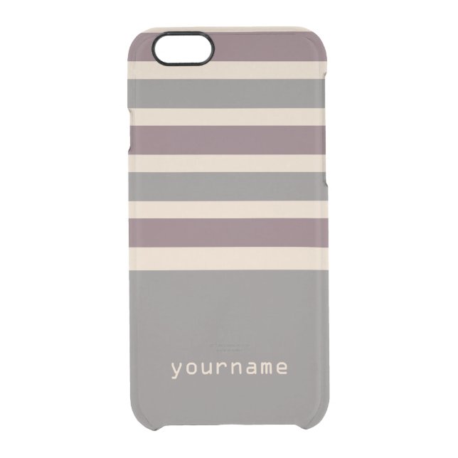 Stripes Pattern custom monogram cases (Back)