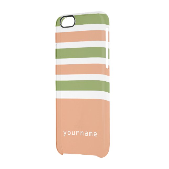 Stripes Pattern custom monogram cases (Back Left)