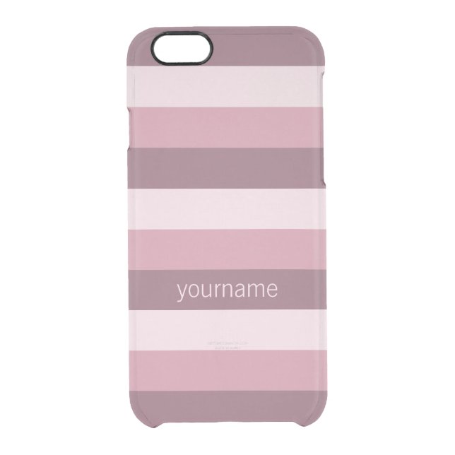 Stripes Pattern custom monogram cases (Back)