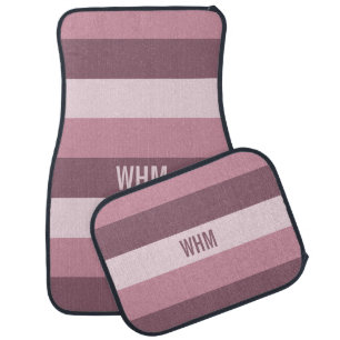 Stripes Pattern custom monogram floor mats