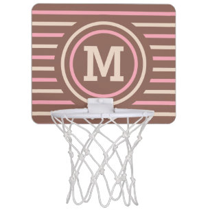 Stripes Pattern custom monogram mini hoop