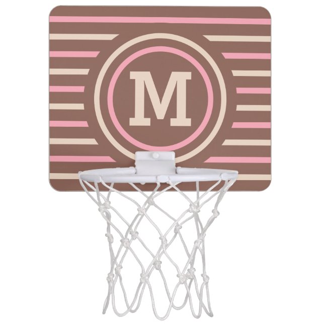 Stripes Pattern custom monogram mini hoop (Front)