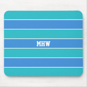 Stripes Pattern custom monogram mousepad
