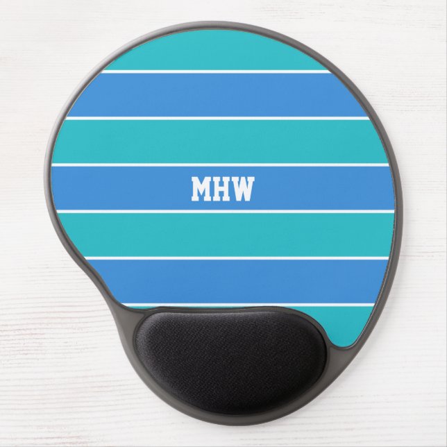 Stripes Pattern custom monogram mousepad (Front)