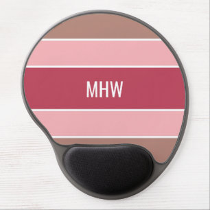 Stripes Pattern custom monogram mousepad